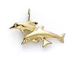 
14k Double Jumping Dolphins Pendant
