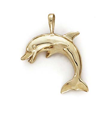 
14k Yellow Gold Polished Dolphin Pendant
