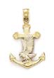 
14k Two-Tone Anchor and Eagle Pendant
