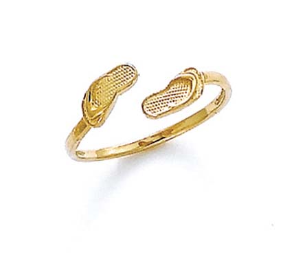 
14k Yellow Gold Double Flip-Flop Toe Ring
