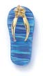 
14k Blue Opal Flip-Flop Pendant
