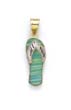 
14k Two-Tone Diamond-Cut Light Green Opal
