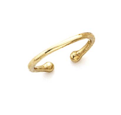
14k Yellow Gold Plain Band Adjustable Toe Ring

