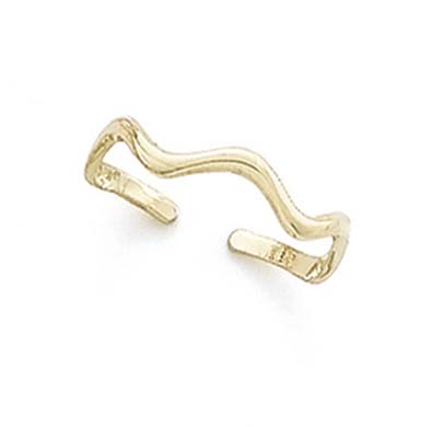 
14k Yellow Gold Polished Wave Toe Ring
