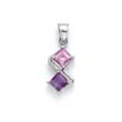 
Sterling Silver Amethyst and Created Pink
