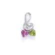 
Sterling Silver Peridot and Created Pink 
