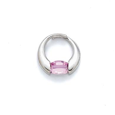 
Sterling Silver Created Pink Sapphire Pendant
