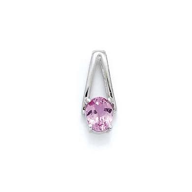 
Sterling Silver Created Pink Sapphire Pendant
