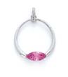 
Sterling Silver Created Pink Sapphire Cir
