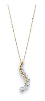 
14k Two-Tone Gold S Journey Necklace Pendant

