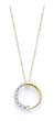 
14k Two-Tone Circle Journey Necklace Pend
