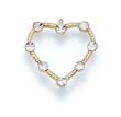 
14k Two-Tone Faux Diamond Heart Pendant
