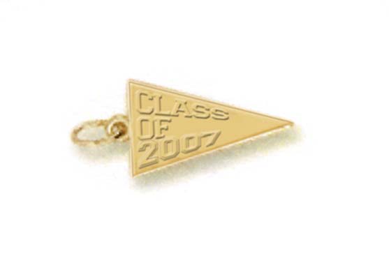 
14k Yellow Gold Class Of 2007 Charm Pendant
