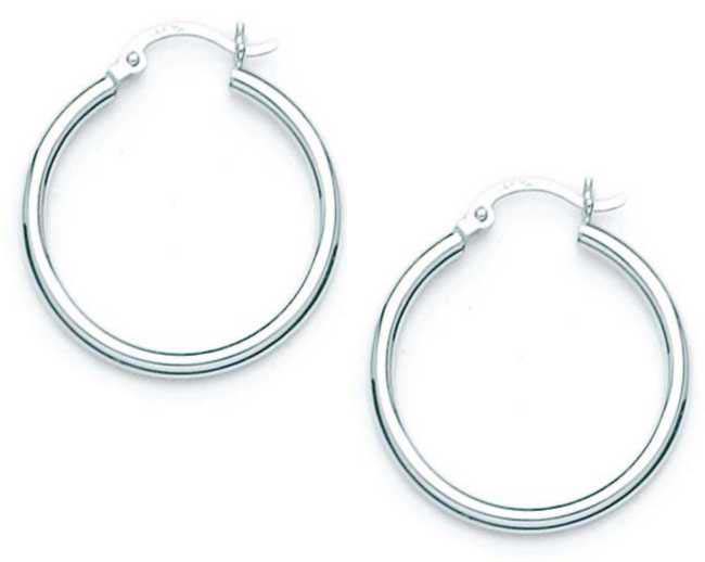
Sterling Silver 2x25mm Polished Hoop Earrings
