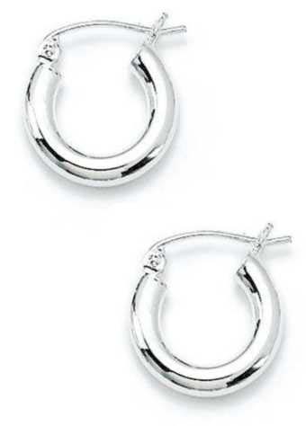 
Sterling Silver 3x14mm Polished Hoop Earrings
