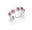 
Sterling Silver Pink CZ Flowers Toe Ring
