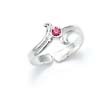 
Sterling Silver Pink CZ Toe Ring
