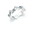 
Sterling Silver Dolphins Blue CZ Toe Ring
