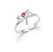 
Sterling Silver Pink CZ Dragonfly Toe Rin

