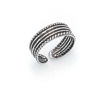 
Sterling Silver Ribbed Toe Ring
