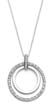 
Sterling Silver CZ Double Circle Pendant

