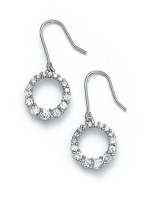 
Sterling Silver Cubic Zirconia Journey Circles Earrings
