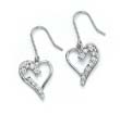 
Sterling Silver CZ Heart Earrings
