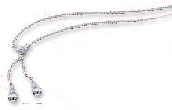 
Sterling Silver 16 In Necklace With Cubic Zirconia Corrugated Tear Drops
