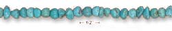
Sterling Silver 24 In Simulated Turquoise Nugget Necklace Fancy Toggle
