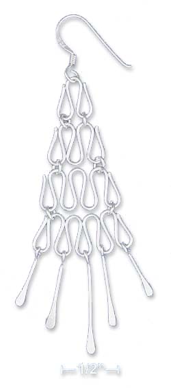 
SS Wire Loops Arranged In 3 In Triangle With Paddle Earrings
