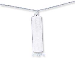 
Sterling Silver 16 In. Curb Chain 11 X 40mm Courage Wisdom strength Charm

