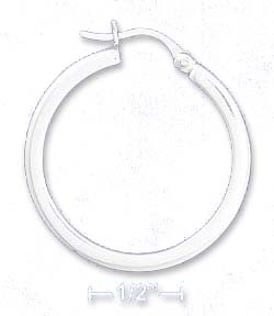 
Sterling Silver 1 1/4 In. Tubular Stock Earrings French Lock
