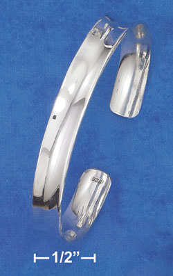 
Sterling Silver High Polish 1/2 In. Cuff Flared/Curved Edges
