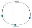 
Sterling Silver 9 In. Turquoise Bead On L
