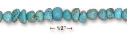 
Sterling Silver 8 In. Simulated Turquoise Nugget Bracelet Fancy Toggle
