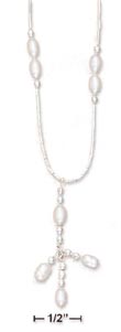 
Sterling Silver 16 In. LS Scattered White
