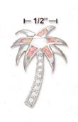 
Sterling Silver 1.5 In. Pink Opal Palm Tr
