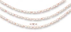 
Sterling Silver 3 strand Graduated 19-20-22 Inch Freshwater Cultured Pearl Quartz Necklace
