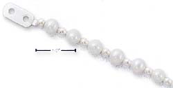 
Sterling Silver 12-14 Inch Adj. Childrens Freshwater Cultured Pearl Beads Necklace
