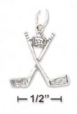 
Sterling Silver Crossed Golf Clubs Ball C
