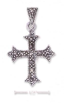 
Sterling Silver Dainty Marcasite CroSterling Silver Charm Pointed Tips ( Appr. 1 Inch)
