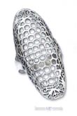 
Sterling Silver Filigree Honeycomb Ring (
