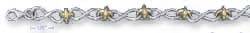 
Sterling Silver 7 Inch Two-Tone Infinity Knot Ovals Bracelet
