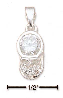 
Sterling Silver April Cubic Zirconia Birthstone Bootie Charm
