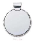 
Sterling Silver Large Round Engravable Ro
