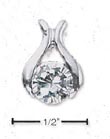 
Sterling Silver 6mm Round CZ Solitaire Pe
