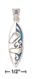 
SS Footprints Surfboard Paua Shell Blue T
