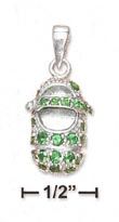 
Sterling Silver May Emerald-Green CZ Birt
