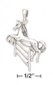 
Sterling Silver Horse Jumping Over Fence 
