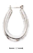 
Sterling Silver 25x35mm Oval Hoops With F

